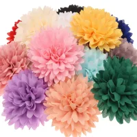 4PCS  Fabric Flower 8cm Flower Accessory Boutique Hair Accessories Wall decoration Flower No Hairclip Hair bow Barrette