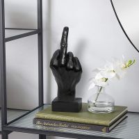 Personalized Middle Finger Statue Ornament Home Desk Decoration Accessories Resin Craft Desktop Figurines for Living Room Decor
