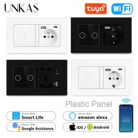 【CW】 UNKAS Plastic Panel / Glass WiFi Socket Type C Port Outlet