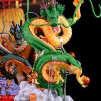 รูปอะนิเมะพีวีซีของเล่นดราก้อนบอล Z Shenron บอลคริสตัลสีขาวตุ๊กตาแกะสลัก Shenlong DBZ