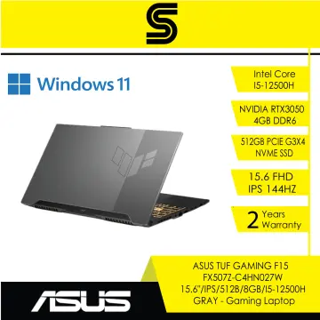 Asus TUF Gaming F15 FX506H-FHN007W (I5-11400H/8GB RAM/512GB SSD/RTX2050  4GBDDR6/15.6 FHD 144Hz/W11/2YRS