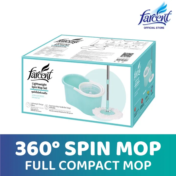 verdwijnen terugtrekken niveau &Farcent SUPAMOP - 360 Spin Mop Bucket with Free Extra Anti Static Micro  Fiber cloth | Lazada PH