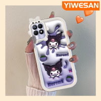 เคส Chenyyyka สำหรับ Realme 8i Realme Narzo 50เคสการ์ตูนน่ารัก Kuromi Bunny ดีไซน์ใหม่สีสันสดใสเลนส์กล้องถ่ายรูปป้องกันสัตว์ประหลาดน้อยน่ารักเคสมือถือกันกระแทกและรอยขีดข่วน