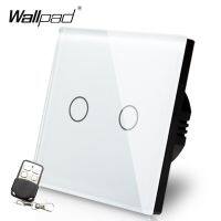 【✆HOT】 SFT MALL EU 2 Gang รีโมทคอนโทรล2ทาง Wallpad สีขาวกันน้ำ2 Gang 3 Way รีโมทคอนโทรล RF433กลางสวิตช์ไฟฟ้า