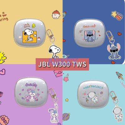 Suitable for JBL Wave 300 / Vibe C260 Compact T280 X2 / Endurance RACE Transparent Earphone Silicone Case Girl rbuds Waterproof Shockproof Soft Protective Headphone Cover Headset Skin with Hook
