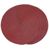 Round Braided Placemats Set of 6 Table Mats for Dining Tables Woven Washable Non-Slip Place Mats 15 Inch