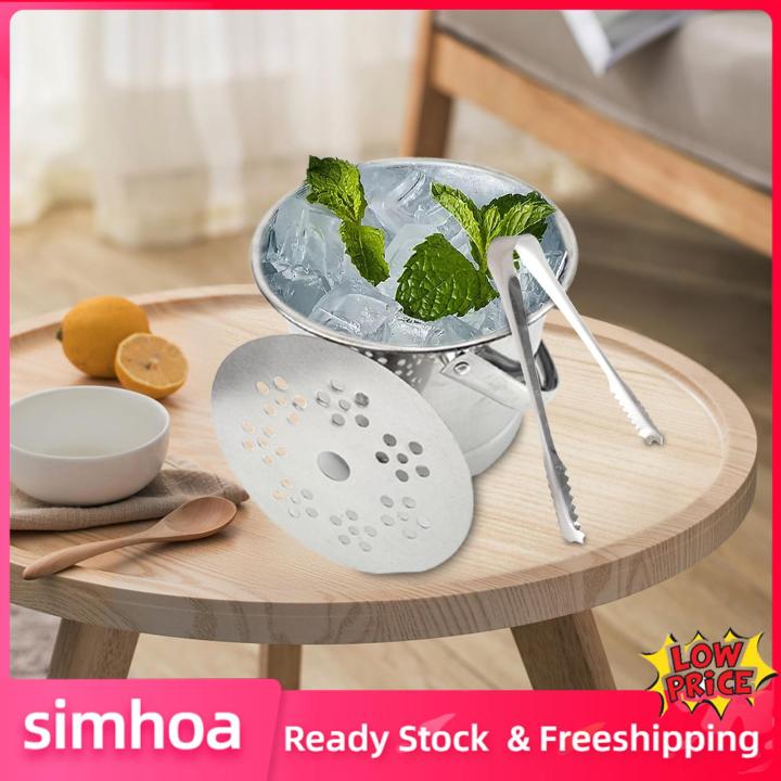 simhoa-เครื่องดื่มพร้อมที่จับถังน้ำแข็งกล่องใส่น้ำแข็งแช่เย็นสำหรับบาร์ไวน์