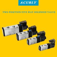 Pneumatic solenoid control valve two-position five-way 4V110-06 4V210-08 reversing air valve 4V310-10 4V410-15 AC220V DC12V 24V Valves