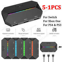 G6L USB คีย์บอร์ดเมาส์อะแดปเตอร์ Gamepad Converter การเชื่อมต่อแบบมีสายสำหรับ Nintendo Switch X One PS4 PS3คอนโซลเกมอุปกรณ์เสริม