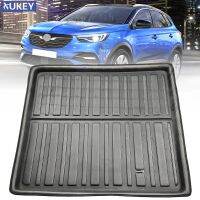 เทเลอร์ซับบูตถาดสินค้าสำหรับ Opel Vauxhall Grandland X 2017 2018 2019 2020 2021ลำต้นแผ่นพื้นพรมกระเป๋าถาดเสื่อ