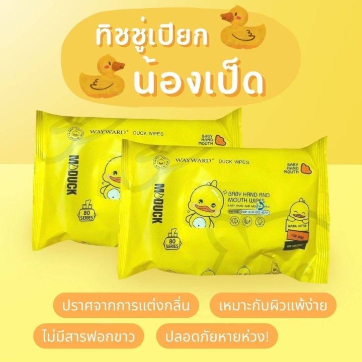 พร้อมส่ง-เซตกล่องทิชชู่เปียกน้องเป็ด1กล่อง-10แพค-แบบสกรีนกล่อง-ราคาถูกที่สุด-คุ้มมาก-สุดคิ้วท์-สีเหลืองน่ารัก