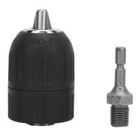 Keyless Drill Bit Kit 2-13mm for Quick Connection of Impact Driver 38-24UNF with Hexagonal Shank Threaded Post