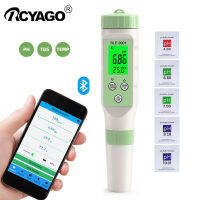 RCYAGO เครื่องวัดความเป็นกรด-ด่างของน้ำ,พีเอชมิเตอร์ดิจิตอลอัจฉริยะออนไลน์มิเตอร์วัดค่า PH มิเตอร์วัดน้ำพร้อมแอปบลูทูธโดยแอป YINMIK