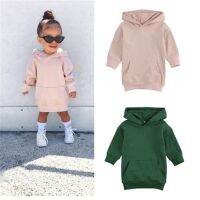 1-5Y 2021 Autumn Casual Teenage Girls Dress Toddler Kids Girls Hoodies Sweatshirts Pullover Big Pocket Dresses For Girls Clothes  by Hs2023