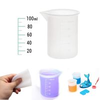 100ML Kitchen Measuring Cup With Clear Scales Silicone Resin Glue DIY Tool Jewelry Make Practical Grips Measuring Tool