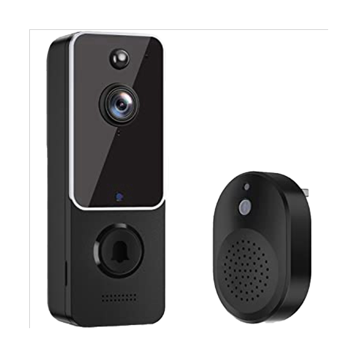 wireless-doorbell-camera-smart-video-doorbell-camera-with-chime-doorbell-camera-black