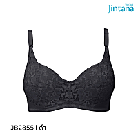 Jintana เสื้อชั้นใน (เสริมโครง) รุ่น Basic Bra รหัส JB2855 สีดำ