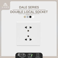 ปลั๊ก เต้ารับ 3 รู รุ่น Dale Duplex Local Socket (D102L)  ดีไซน์สวยงาม และทันสมัย สไตล์มินิมอล มีให้เลือก 4 สี