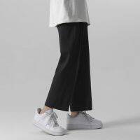 【cw】GlacialWhale Mens Wide Leg Pants 2022 Light Weight Joggers Trousers Japanese Streetwear Cold Feeling Comfortable Home Pants Men