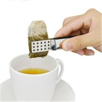 New Reusable Stainless Steel Tea Bag Tongs Teabag Squeezer Strainer Holder Grip Metal Spoon Mini Sugar Clip Tea Leaf Strainer