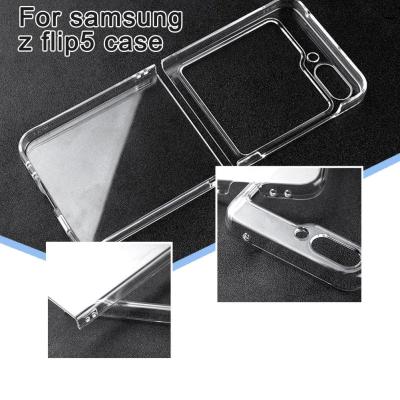 Fully Transparent Pc Hard Shell Washable And Reusable Suitable For Samsung Folding Cover Screen Protective Phone Zflip5 Mobile X4Q8