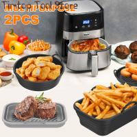 2ชิ้นหม้อทอด Air Fryer หม้อซิลิโคนพร้อมที่จับทนความร้อนได้กันติดหม้อทอด Air Fryer กระทะซิลิโคนหม้อทอด Air Fryer ซับทนความร้อนได้หม้อทอด Air Fryer ไม่ติดหม้อทอด Air Fryer กระทะซิลิโคน Timtop