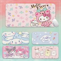 Kawaii Sanrio แผ่นรองเมาส์ Hello Kittys Cinnamoroll Kuromi แผ่นโต๊ะสำนักงานคอมพิวเตอร์โต๊ะแลปท็อปการออกแบบที่หนาขึ้นไม่ลื่น