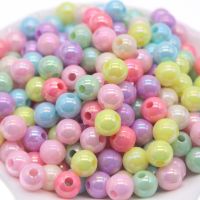 4-12mm Candy Colour AB Charms Round Acrylic Beads Loose Spacer Beads For Jewelry Makeing DIY Handmade Bracelet Accessories DIY accessories and others