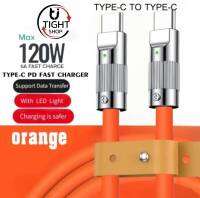 120W 6A Super Fast Charge Type-C Liquid ซิลิโคนสาย USB C สายชาร์จเร็ว PD 120W USB Type C to USB C Charging Cable สำหรับ MacBook Huawei Matebook Samsung S22+/Note 20/S10 Xiaomi 10 8 OPPO VIVO BY.Tight.Shop