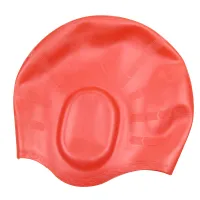 Flexible Silicone Gel Ear Bathing Swimming Cap Men Women Long Hair Sports Waterproof Swim Pool Cap Swimming Hat Cover forTH