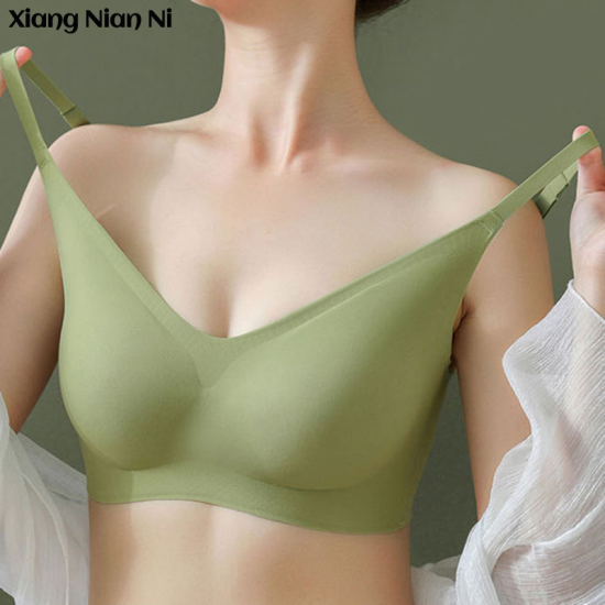 Xiang nian ni áo ngực cho nữ áo ngực không gọng latex nâng ngực thoáng khí - ảnh sản phẩm 1