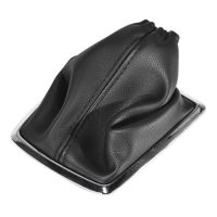 Black Leather Car Gear Shift Stick Gaiter Boot Dust Cover Handbrake For Ford For Focus 2005 2006 2007 2008 2009 2010 2011 2012