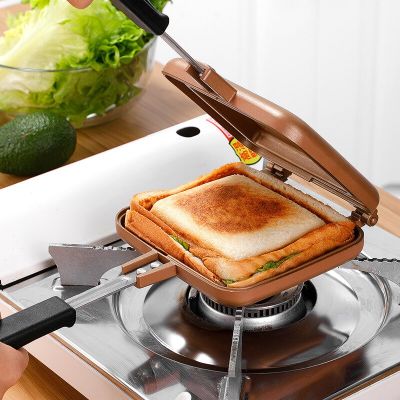 Gas Type Sandwich Bread Mold Non Stick Durable Double Side Baking Pan Toast Egg Steak Baking Pan Home Baking Accessories