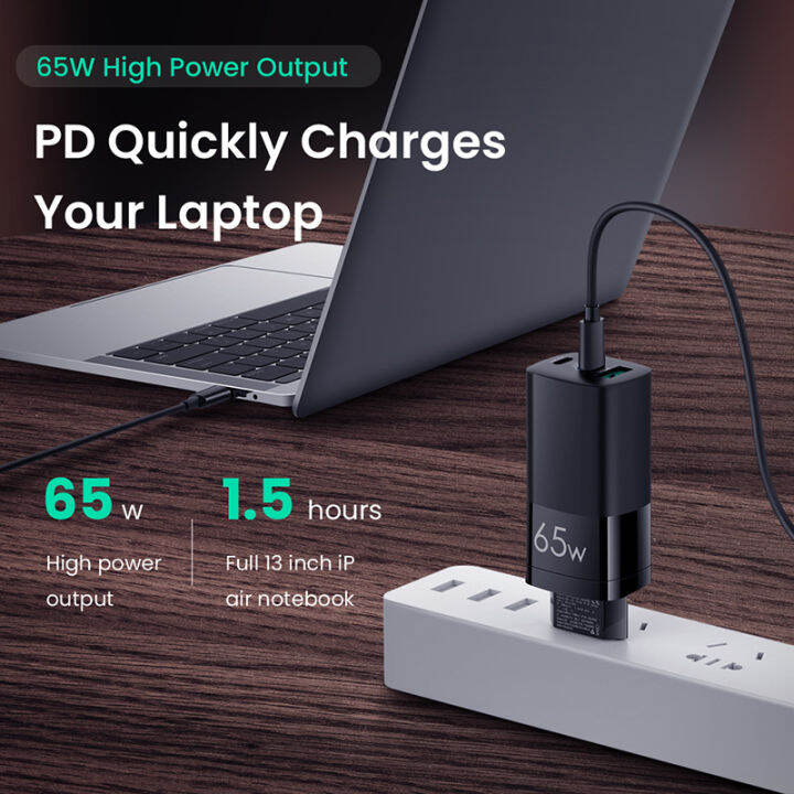 65w-gan-charger-pd-usb-type-c-fast-charger-quick-charge-qc4-0-qc3-0แบบพกพาสำหรับ-pro-mate20