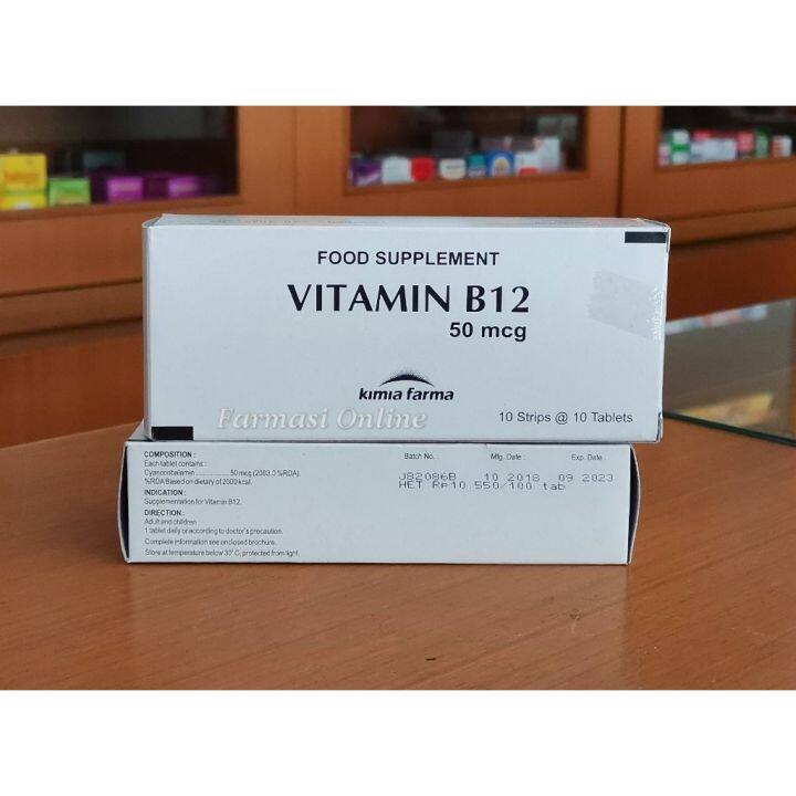 Vitamin B12 50 Mcg Box 100 | Lazada Indonesia