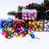 24pcs 2cm Colorful Christmas Balls Pendant Christmas Decoration for Home New Year 2023 Xmas Gifts Navidad 2022 Decor Ornament