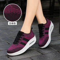 Women Tennis Shoes Breathable Mesh Height-increasing Slip-on Female Sock Footwear Outdoor Women Sneakers Thick Bottom Platforms