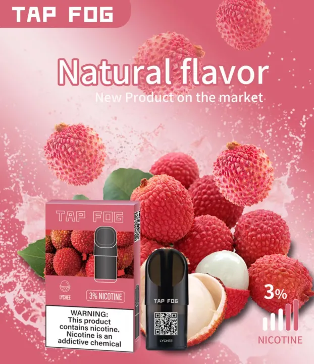 Tap fog juice orignal 100 juice single pods compatible with relx