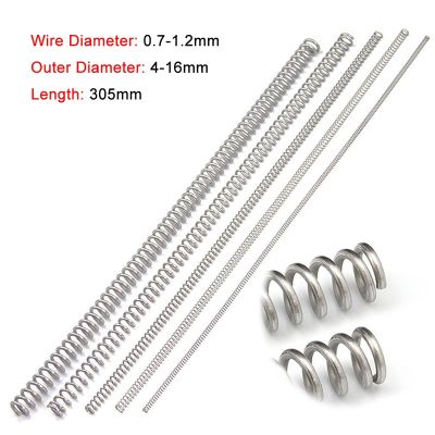 1/2/3/5PCS 305mm Y-shaped Compression Spring Long Pressure Spring Wire Dia 0.7/0.8/1/1.2mm 304 Stainless Steel Can Be Customized