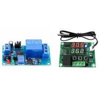 1 Pcs DC12V XH-W1219 NTC Sensor Switch Regulator Sensor Module &amp; 1 Pcs 12V DC Delay Relay Switch Module with Timer