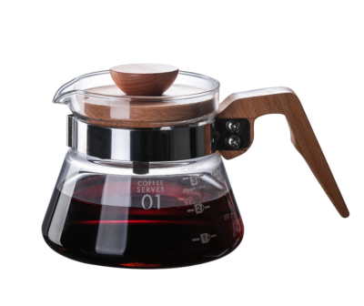 Hot Sale Heatproof V60 Pour Over Coffee Dripper Glass Server Coffee Pot Coffee Kettle Brewer Barista Percolator Maker
