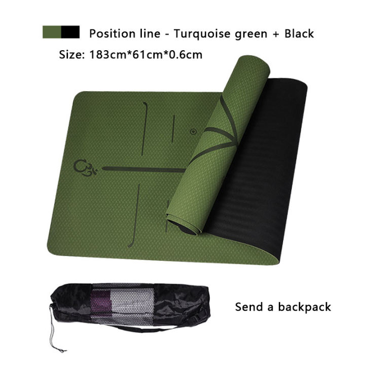two-color-yoga-mat-body-position-line-workout-tpe-environmental-protection-material-sports-pilates-reformer-183cm-61cm-6mm