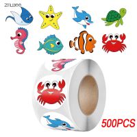 Sticker for Kids Cute Label Encourage Stationery  children animal Sealing Labels party packaging  Wholesale Stickers underwater Stickers Labels