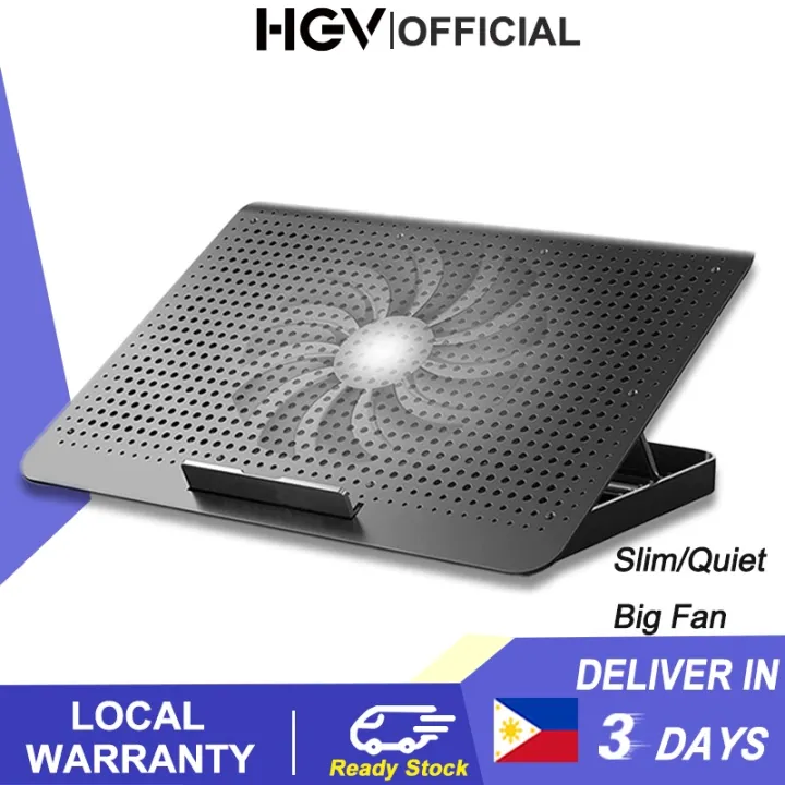 Tops HGV 12''17'' Adjustable Laptop Cooler Pad Fan With Stand Height