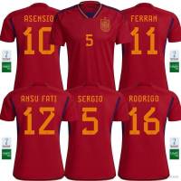 เสื้อยืด ลายทีมชาติฟุตบอล Ferran Rodrigo Sergio Fati Asensio SY3 22-23 ชุดเหย้า สําหรับเล่นกีฬา สเปน YS3