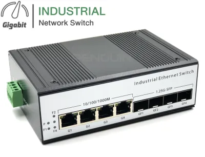 Gigabit Industrial Network Switch 4 Port + 4 SFP
