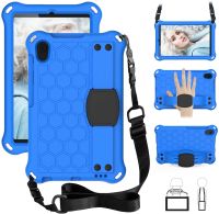 Case สำหรับ Samsung Galaxy Tab A 8.4 2020 (SM-T307/t307u),บางกันกระแทกทนต่อแรงกระแทกซิลิโคนยืนกรณีปกสมาร์ทที่มีสายคล้องมือ,สายคล้องไหล่