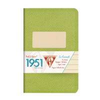 Clairefonne สมุดบันทึก มีเส้นบรรทัด ปกสีเขียว สไตล์วินเทจ 14.8x21ซม. 1951, Green stapled notebook 48sh. Lined 195536C