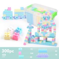 Malaysia ready stock kids learning toys puzzles blocks with storages เด็กสร้างบล็อค