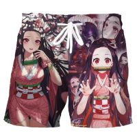 Anime Sport Shorts Demon Slayer 3D Graphics Infinity Train Anime Role Pants Polyester Casual Sportswear Men Clothing